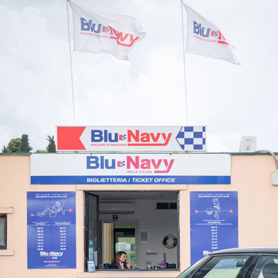 Entrata biglietteria Blu Navy Piombino